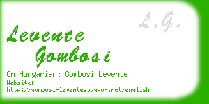 levente gombosi business card